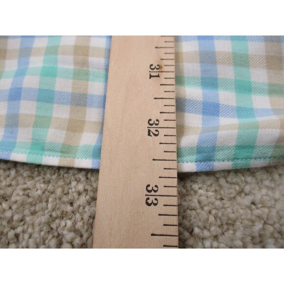 Vineyard Vines Shirt Men Extra Large XL Slim Green Blue Whale Tucker Button Up - Picture 9 of 10